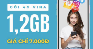 Đăng ký gói D7 Vinaphone nhận ngay 1.2GB Data giá 7k 1 ngày