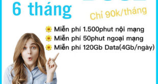 Đăng ký gói D90Z 6T Vinaphone có 4GB/ngày, 9000 phút nội mạng 540k