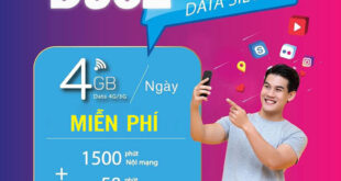 Đăng ký gói D90Z Vinaphone có 4GB/ngày, 1500p nội mạng 90k 1 tháng