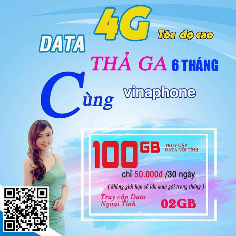 Đăng Ký Gói THAGA 6T Vinaphone có 100GB/tháng giá 300k 6 tháng