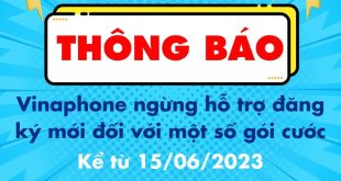 Tra cứu danh mục gói cước Vinaphone ngừng hỗ trợ