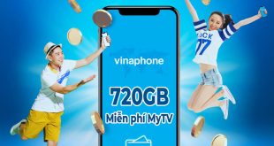 Đăng ký gói BIG129V 12T Vinaphone được FREE 360GB + MyTV