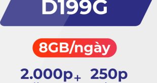 Đăng ký gói D199G Vinaphone có 8GB/ngày + 2250 phút gọi