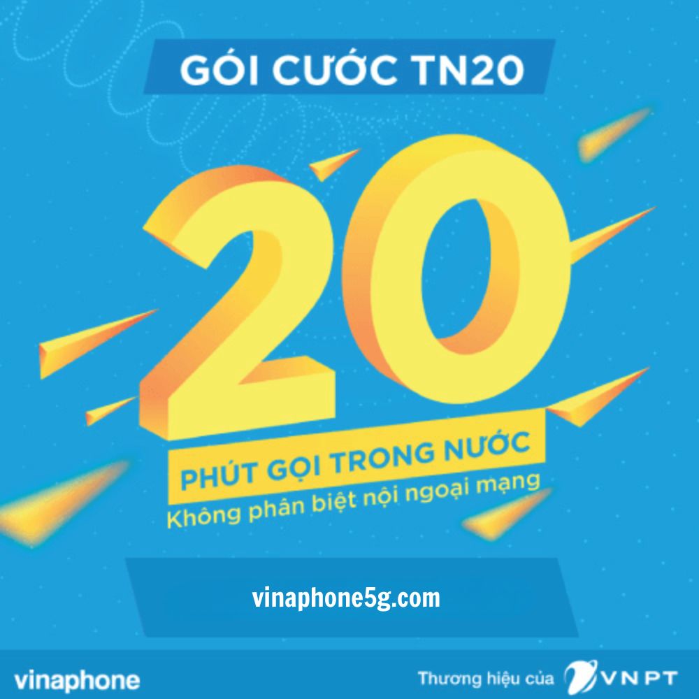 Đăng ký gói TN20 Vinaphone chỉ 6k FREE 20 phút gọi thoại