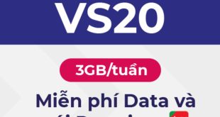 Đăng ký gói VS20 Vinaphone có 3GB/7 ngày và FREE data ON Plus