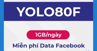 Đăng ký gói YOLO80F Vinaphone 1GB/ngày & FREE data Facebook giá 80k