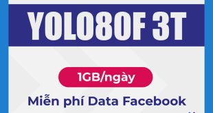 Đăng ký gói YOLO80F 3T Vinaphone 1GB/Ngày & FREE data Facebook