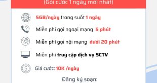 Đăng ký gói SVIP Vinaphone có 5GB Data giá rẻ 10k 1 ngày