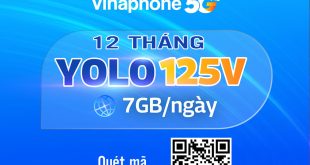 Đăng ký gói YOLO125V 12T Vinaphone có 7GB/Ngày trong 12 tháng