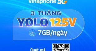 Đăng ký gói YOLO125V 3T Vinaphone có 7GB/Ngày trong 3 tháng